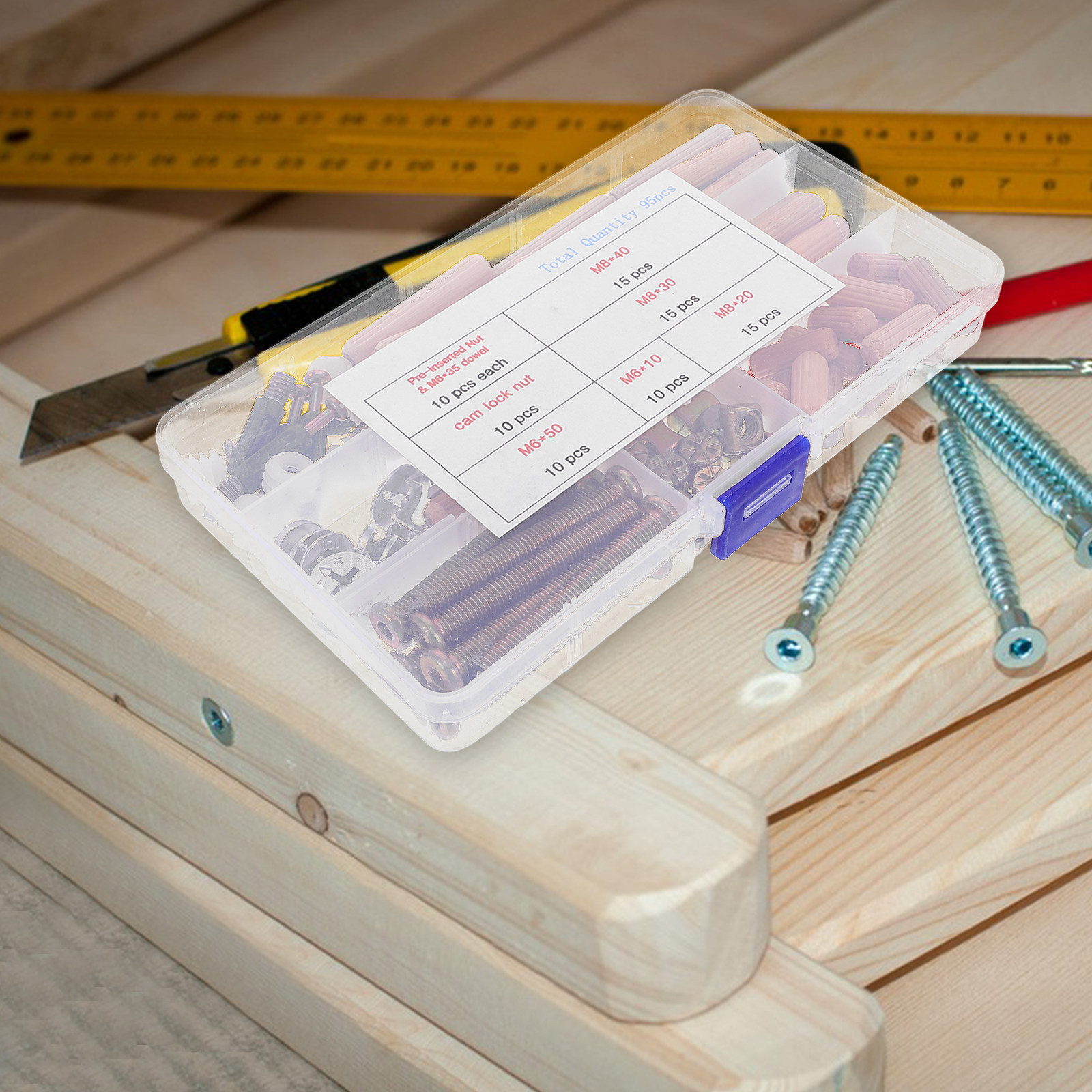 Furniture Hardware - 95Pcs Bunk Bed Hardware Kit Furniture