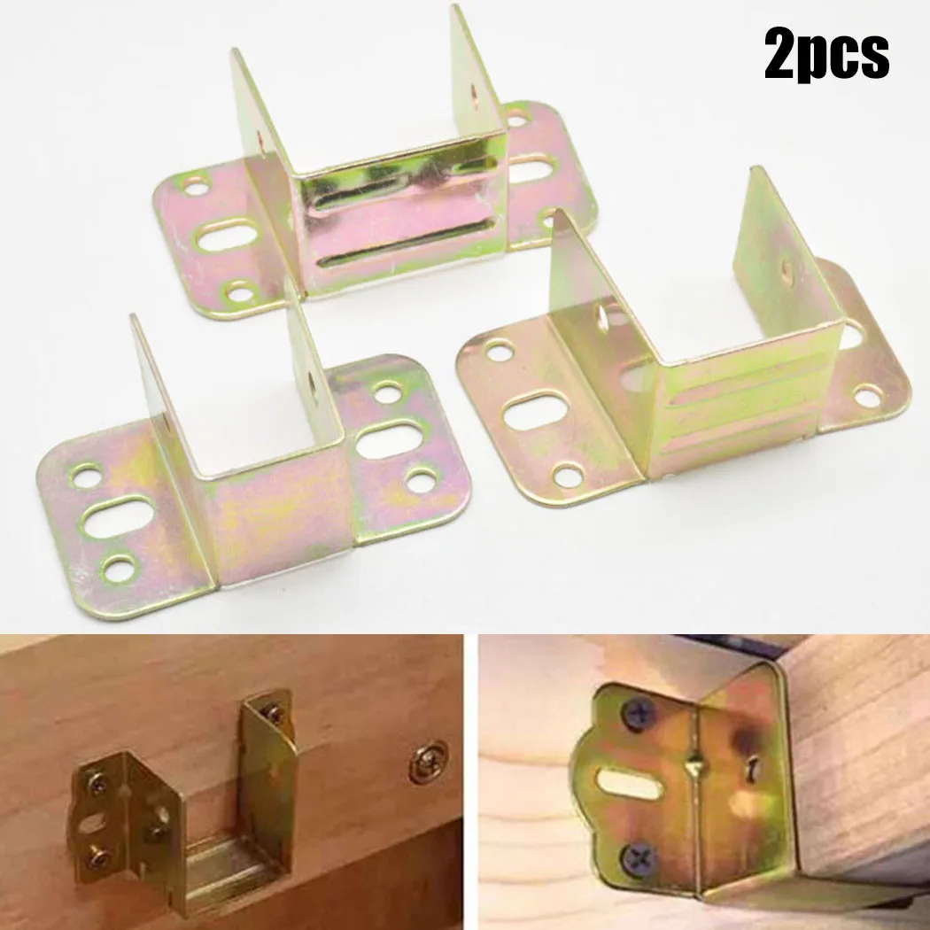 2pcs U Shaped Metal Bed Bracke - Furniture Hardware Tools ulasan dan harga