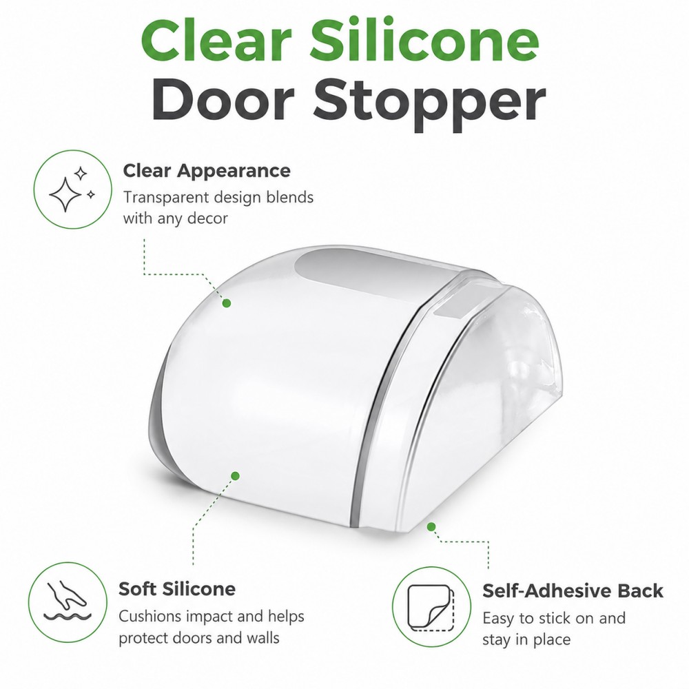 Transparent Silicone Doorstop  - Furniture Hardware Design ulasan dan harga