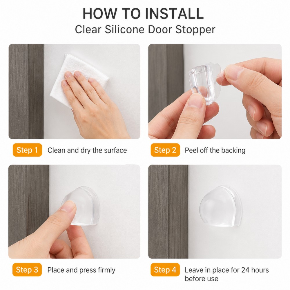 Transparent Silicone Doorstop  - Furniture Hardware Design ulasan dan harga
