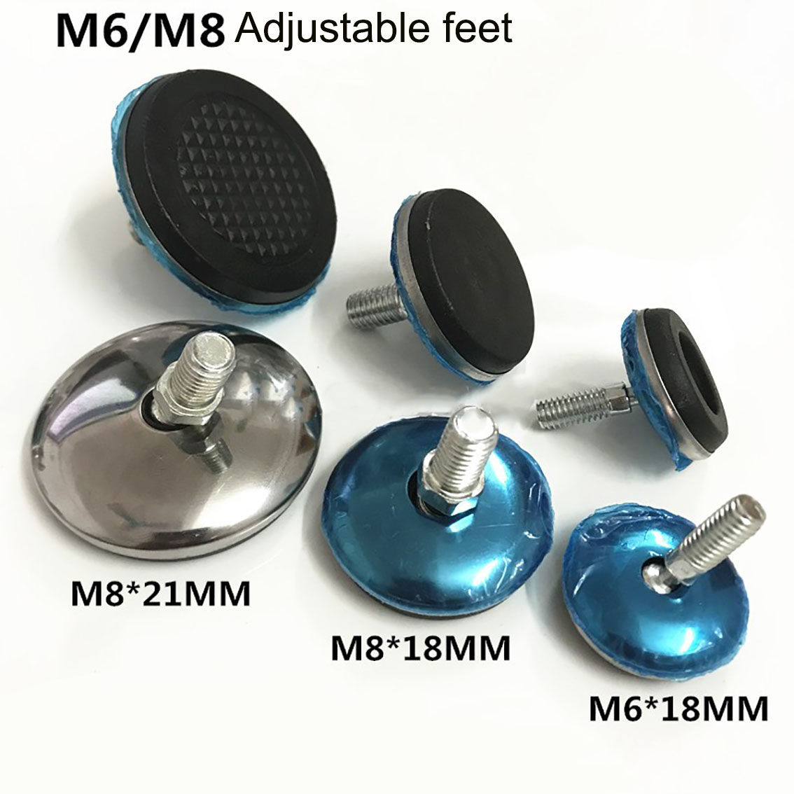 M6 M8 Adjustable Feet Pad Dia  - Furniture Hardware Legs ulasan dan harga