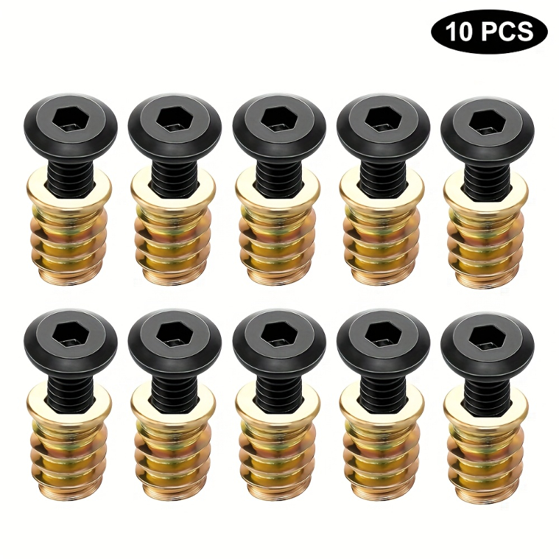 10PCS Nut Threaded Inserts Com - Furniture Hardware Tools ulasan dan harga